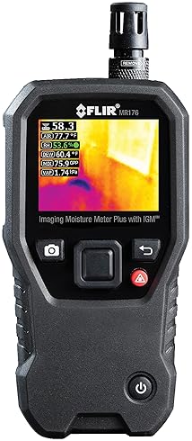 FLIR MR176 THERMAL IMAGING MOISTURE METER WITH IGM, REPLACEABLE HYGROMETER, PIN PINLESS