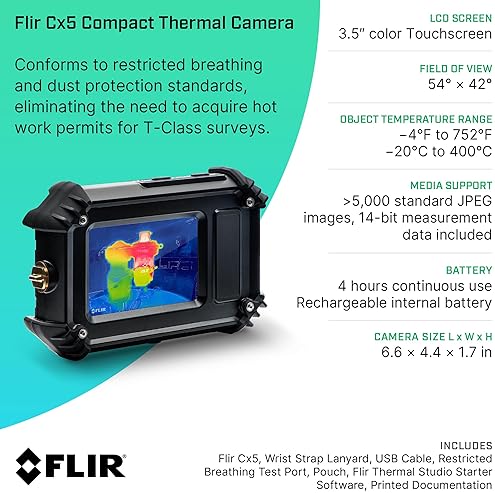 FLIR CX5 HAZARDOUS LOCATION THERMAL IMAGING CAMERA WITH WIFI HIGH-RESOLUTION INFRARED IMAGER