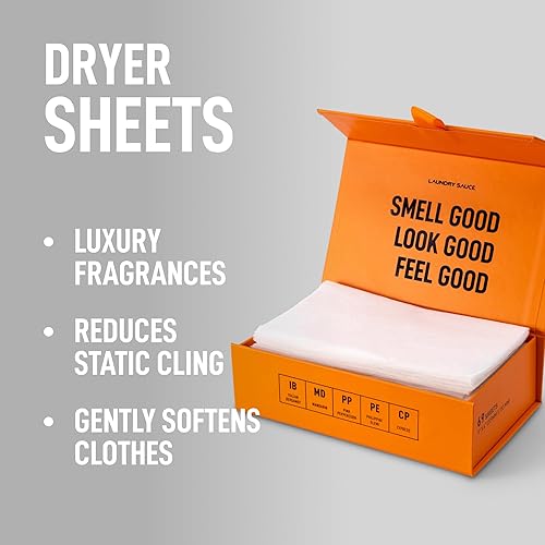 LAUNDRY SAUCE DRYER SHEETS ITALIAN BERGAMOT ECO-FRIENDLY, SOFTENS FABRIC, 69 COUNT, TRAVEL SIZE