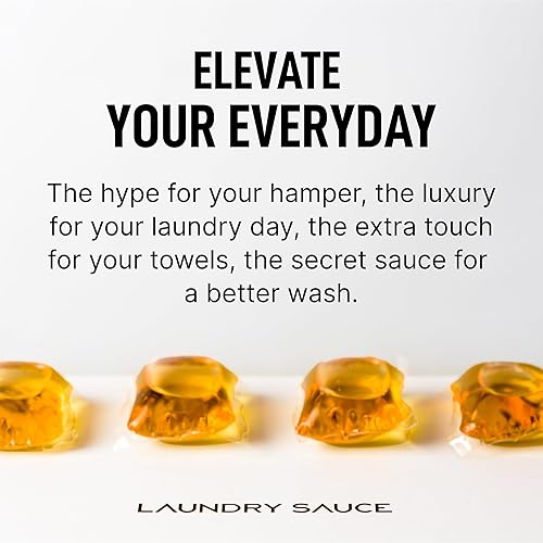 LAUNDRY SAUCE LUXURY DETERGENT PODS, SCENT BOOSTER DRYER SHEETS BUNDLE INDONESIAN PATCHOULI
