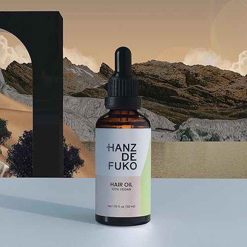 HANZ DE FUKO VEGAN HAIR BEARD OIL GROWTH, HYDRATION WITH ARGAN, JOJOBA VITAMIN E 1.76 OZ