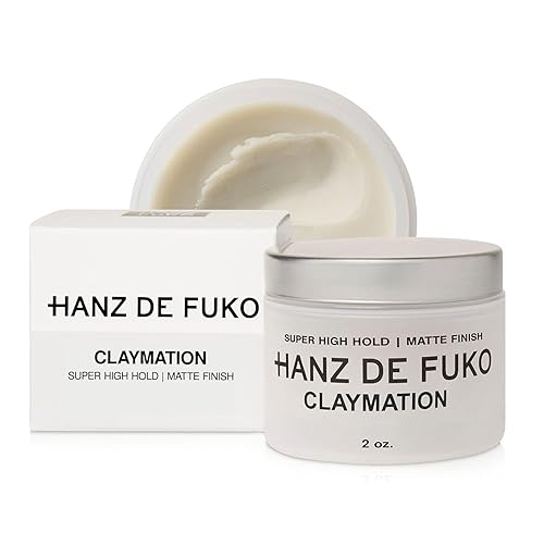 HANZ DE FUKO CLAYMATION HAIR CLAY HIGH HOLD MATTE FINISH, 2 OZ TRAVEL SIZE FOR MEN