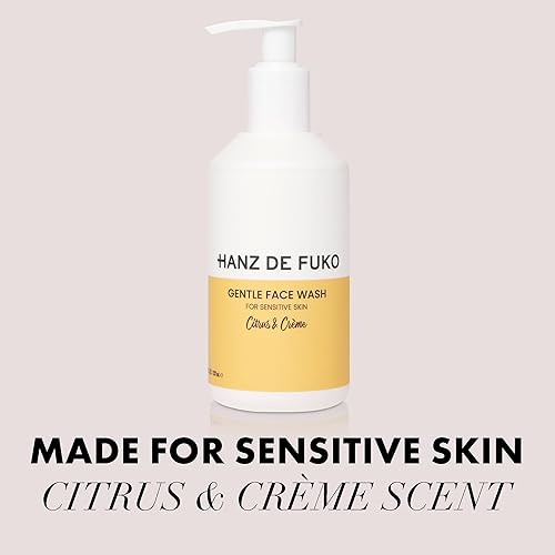 HANZ DE FUKO GENTLE FACE WASH CITRUS CREME, HYPOALLERGENIC, SENSITIVE SKIN, 8 OZ