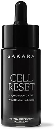 SAKARA CELL RESET FULVIC ACID DROPS WILD BLUEBERRY LEMON ANTIOXIDANT TINCTURE 30ML
