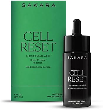 SAKARA CELL RESET FULVIC ACID DROPS WILD BLUEBERRY LEMON ANTIOXIDANT TINCTURE 30ML