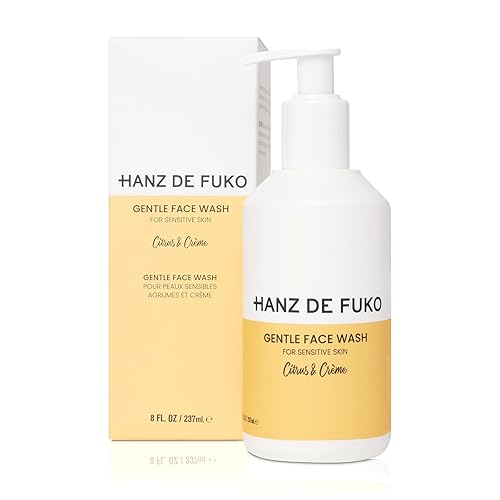 HANZ DE FUKO GENTLE FACE WASH FOR SENSITIVE SKIN CITRUS CREME, ALOE VERA 8 OZ, SULFATE-FREE