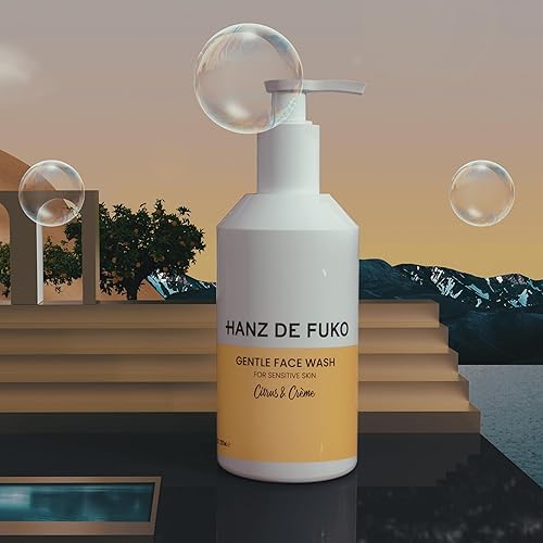 HANZ DE FUKO GENTLE FACE WASH FOR SENSITIVE SKIN CITRUS CREME, ALOE VERA 8 OZ, SULFATE-FREE