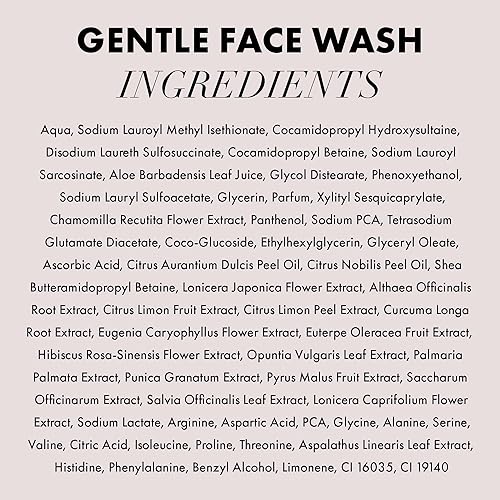 HANZ DE FUKO GENTLE FACE WASH FOR SENSITIVE SKIN CITRUS CREME, ALOE VERA 8 OZ, SULFATE-FREE
