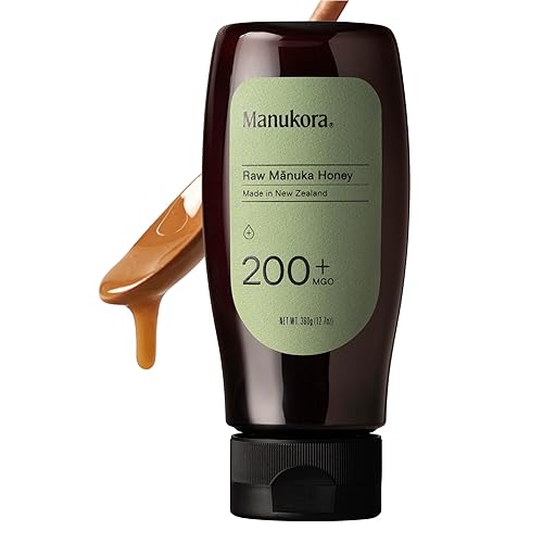 MANUKORA RAW MANUKA HONEY MGO 200 NZ, NON-GMO, TRACEABLE, DAILY WELLNESS - 360G SQUEEZY BOTTLE