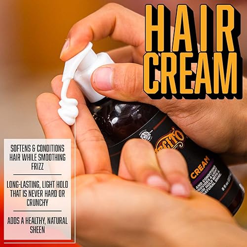 SUAVECITO HAIR CREAM PUMP BOTTLE 8 OZ - MEDIUM SHINE, ALL DAY LIGHT HOLD STYLING CREAM