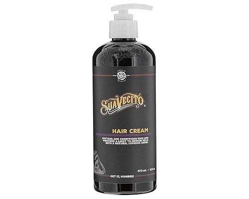 SUAVECITO HAIR CREAM PUMP BOTTLE 16 OZ MEDIUM SHINE, ALL DAY LIGHT HOLD STYLING CREAM