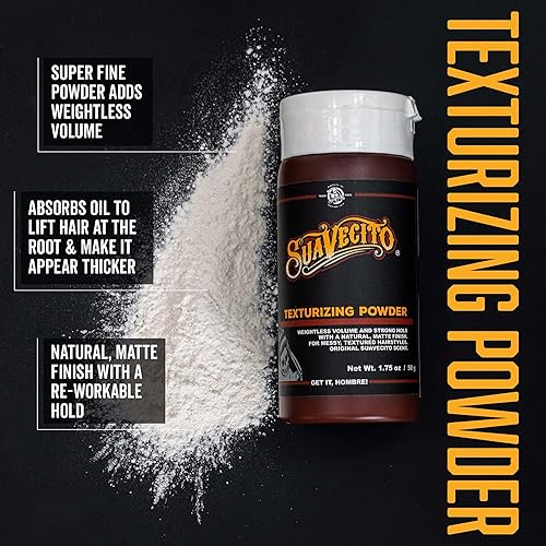 SUAVECITO HAIR STYLING POWDER MATTE FINISH, STRONG HOLD, VOLUMIZING OIL ABSORBING