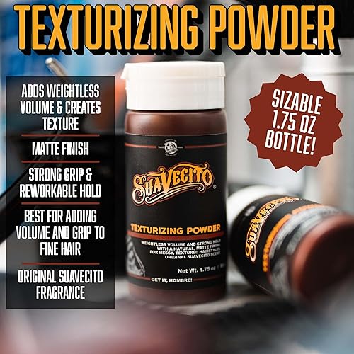 SUAVECITO HAIR STYLING POWDER MATTE FINISH, STRONG HOLD, VOLUMIZING OIL ABSORBING