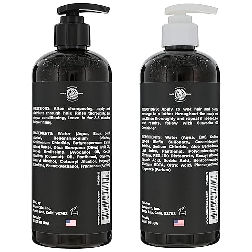 SUAVECITO OG SULFATE-FREE SHAMPOO CONDITIONER SET 16OZ WITH PROVITAMIN B5 NATURAL OILS FOR DAMAGED HAIR