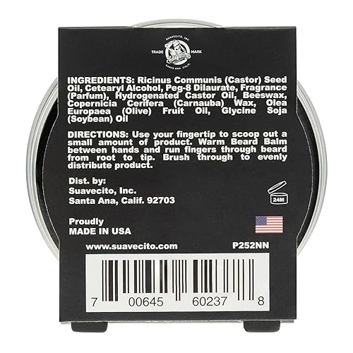 SUAVECITO ORIGINAL SCENT BEARD BALM 1.5 OZ NOURISHES, CONDITIONS, PREVENTS FLAKING ITCH