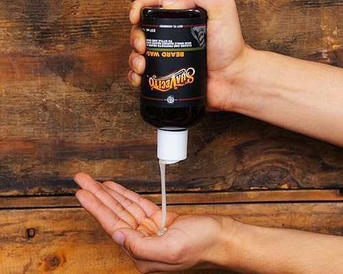 SUAVECITO BEARD WASH FOR MEN CLEANSING STYLING FACE WASH, 8 OZ BEARD SHAMPOO