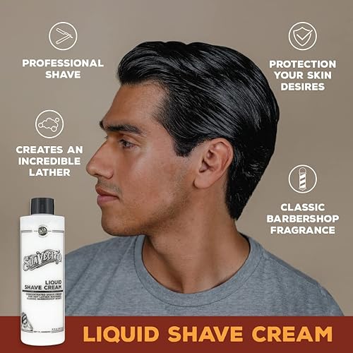 SUAVECITO LIQUID SHAVE CREAM 8 OZ PROFESSIONAL MENS SHAVING CREAM FOR MACHINE USE