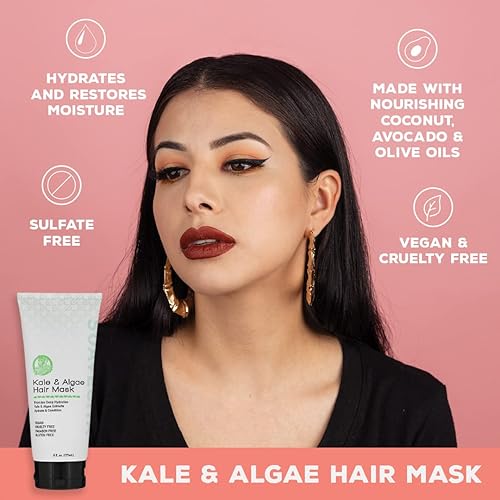SUAVECITO KALE ALGAE HAIR MASK HYDRATE, REVITALIZE REPLENISH DRY, DAMAGED HAIR