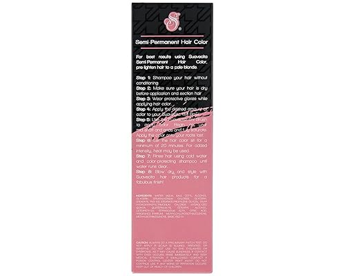 SUAVECITO MUSE PINK SEMI-PERMANENT HAIR COLOR VEGAN, CRUELTY-FREE HAIR DYE
