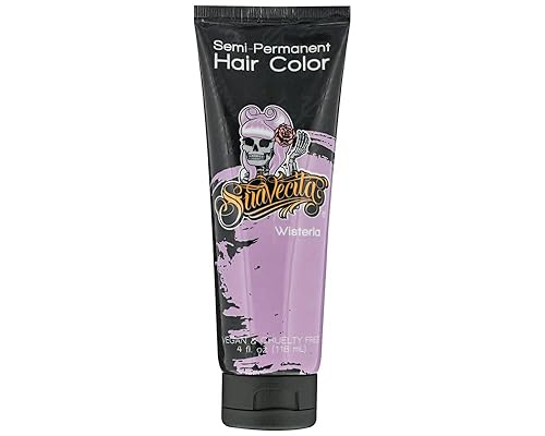 SUAVECITO SEMI-PERMANENT HAIR COLOR WISTERIA LIGHT PASTEL PURPLE VEGAN CRUELTY-FREE DYE