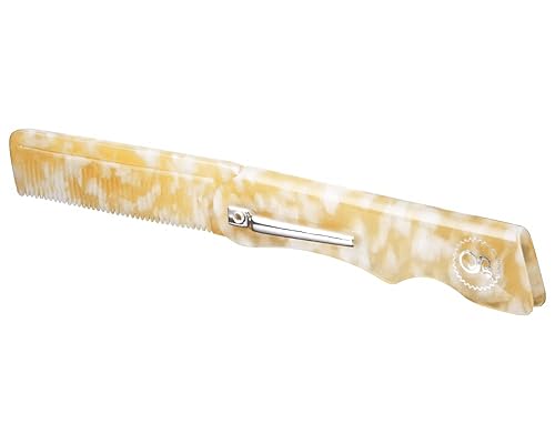 SUAVECITO PENNY QUARTZ FOLDING COMB FOR MEN PORTABLE GROOMING STYLING TOOL