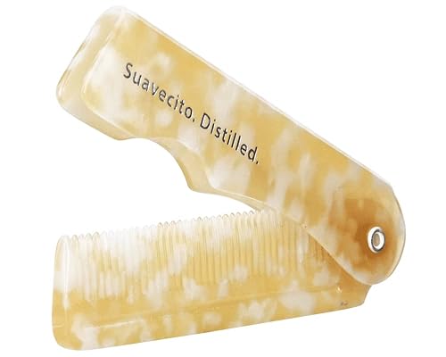 SUAVECITO PENNY QUARTZ FOLDING COMB FOR MEN PORTABLE GROOMING STYLING TOOL