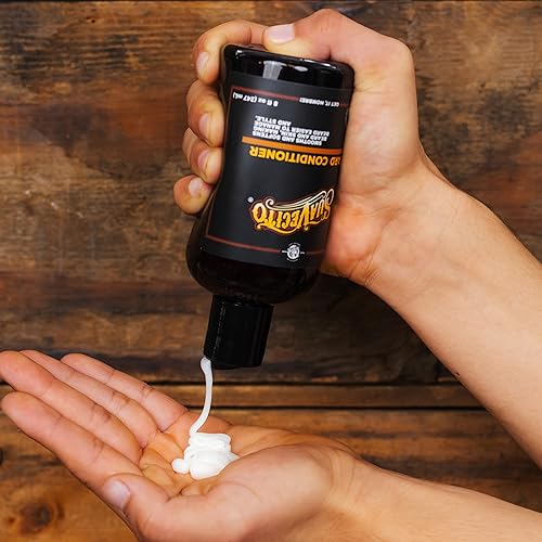 SUAVECITO BEARD WASH CONDITIONER SET FOR MEN CLEANSING CONDITIONING KIT, 8 OZ EACH