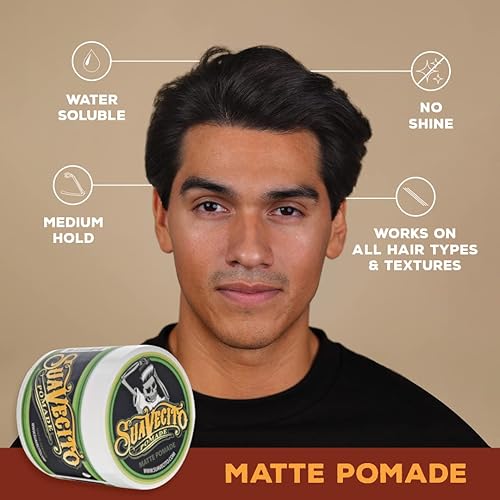 SUAVECITO SIGNATURE SCENT ESSENTIALS BUNDLE HAIR POMADE, ALUMINUM-FREE DEODORANT BODY SOAP