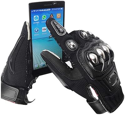 OUBAIYA STEEL OUTDOOR MOTORCYCLE SAFETY GLOVES - BLACK X-LARGE KNUCKLE PROTECTION FOR POWERSPORTS