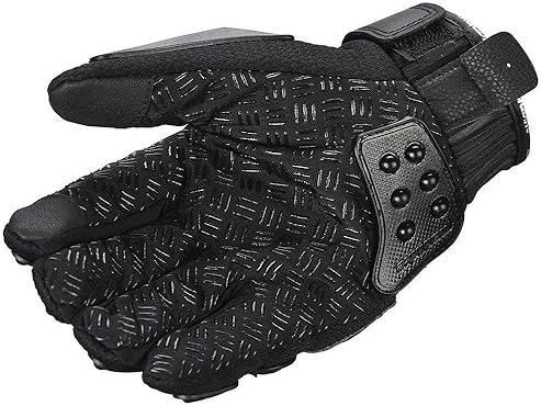 OUBAIYA STEEL OUTDOOR MOTORCYCLE SAFETY GLOVES - BLACK X-LARGE KNUCKLE PROTECTION FOR POWERSPORTS