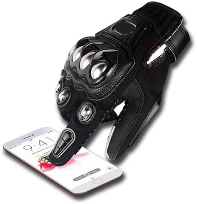 OUBAIYA STEEL OUTDOOR MOTORCYCLE SAFETY GLOVES - BLACK X-LARGE KNUCKLE PROTECTION FOR POWERSPORTS
