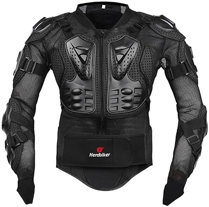 HEROBIKER MOTORCYCLE ARMOR JACKET WITH SPINE CHEST PROTECTION MOTOCROSS PROTECTOR, 2 STYLES