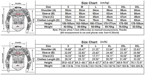 HEROBIKER MOTORCYCLE ARMOR JACKET WITH SPINE CHEST PROTECTION MOTOCROSS PROTECTOR, 2 STYLES