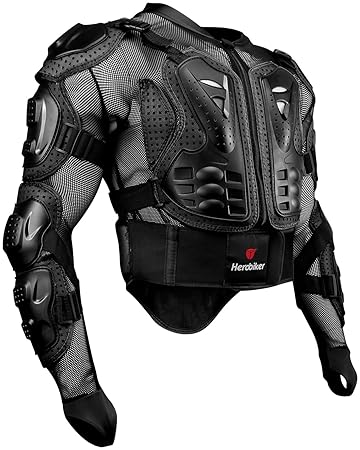HEROBIKER MOTORCYCLE ARMOR JACKET WITH SPINE CHEST PROTECTION MOTOCROSS PROTECTOR, 2 STYLES