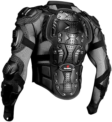HEROBIKER MOTORCYCLE ARMOR JACKET WITH SPINE CHEST PROTECTION MOTOCROSS PROTECTOR, 2 STYLES