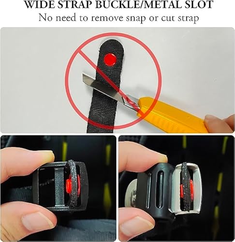 HELMET SHOP QUICK RELEASE RATCHETED STAINLESS STEEL HELMET BUCKLE KIT CHIN STRAP ADAPTER, NO STRAP REMOVAL