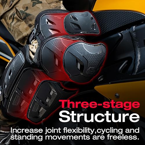SCOYCO MENS MOTORCYCLE KNEE GUARDS CE LEVEL 1 MOTOCROSS PADS ADJUSTABLE ELASTIC BAND