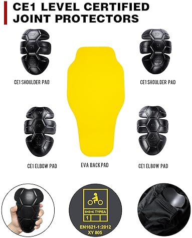 BORLENI BROWN XXL WINDPROOF MOTORCYCLE JACKET WITH CE ARMOR FULL BODY PROTECTION FOR ALL SEASONS