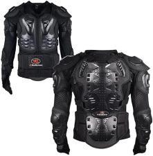 RIDBIKER MENS MOTORCYCLE JACKET WITH FULL BODY ARMOR CHEST PROTECTION FOR MOTOCROSS DIRT BIKE