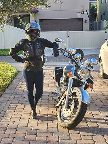 RIDBIKER MENS MOTORCYCLE JACKET WITH FULL BODY ARMOR CHEST PROTECTION FOR MOTOCROSS DIRT BIKE