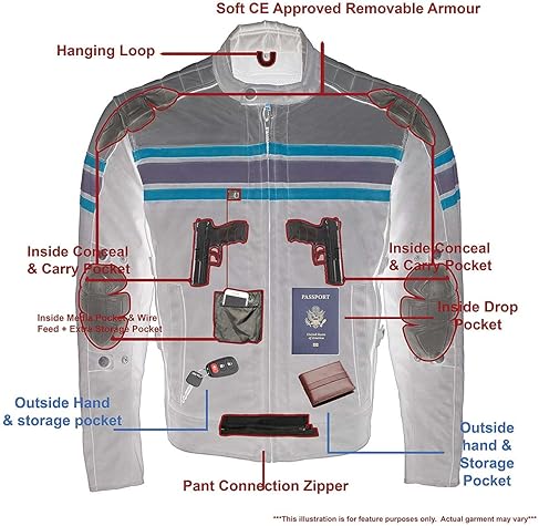 MILWAUKEE LEATHER MPM1751 BURNT ORANGE MENS ARMORED MOTORCYCLE JACKET ALL SEASON DURABLE GEAR