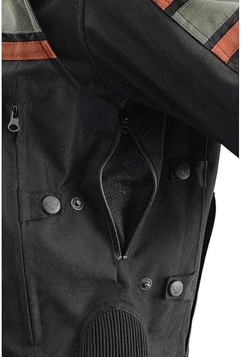 MILWAUKEE LEATHER MPM1751 BURNT ORANGE MENS ARMORED MOTORCYCLE JACKET ALL SEASON DURABLE GEAR