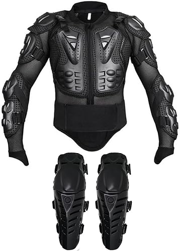 AIKELAI ADULT MOTORCYCLE JACKET WITH KNEE PADS BACK CHEST PROTECTOR FULL BODY MOTOCROSS ARMOR GEAR
