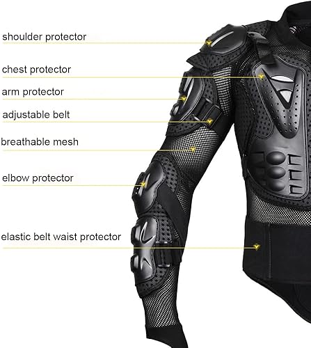 AIKELAI ADULT MOTORCYCLE JACKET WITH KNEE PADS BACK CHEST PROTECTOR FULL BODY MOTOCROSS ARMOR GEAR