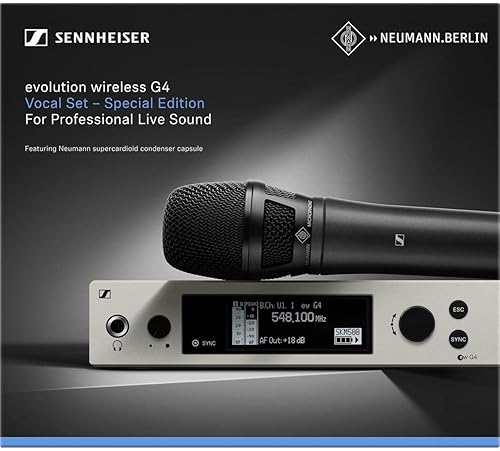 NEUMANN  EW 500 WIRELESS HANDHELD MICROPHONE W NEUMANN KK205 CAPSULE GW1 558-608MHZ BLACK