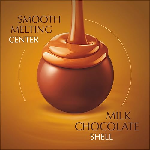 LINDT LINDOR CARAMEL MILK CHOCOLATE TRUFFLES, SMOOTH MELTING CENTER, 25.4 OZ, 60 COUNT