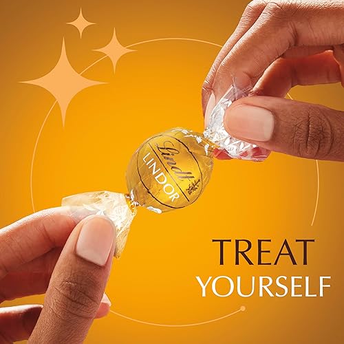 LINDT LINDOR CARAMEL MILK CHOCOLATE TRUFFLES, SMOOTH MELTING CENTER, 25.4 OZ, 60 COUNT