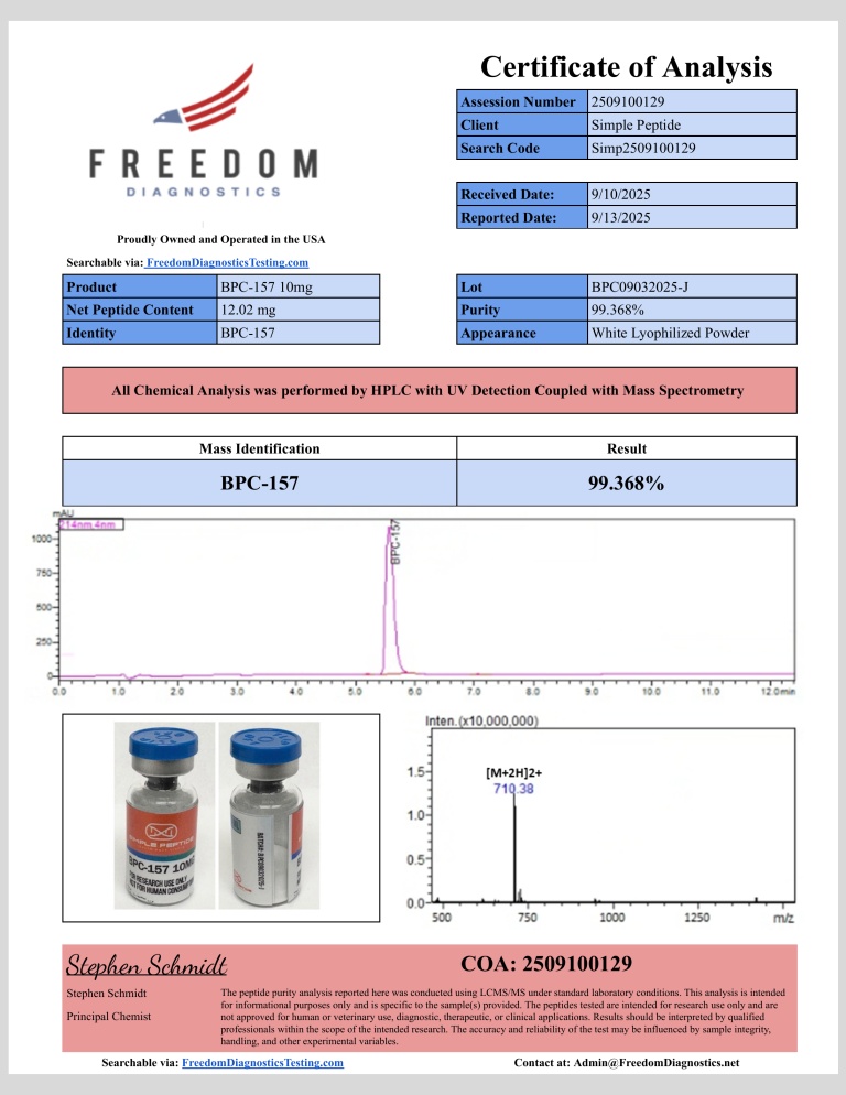 SIMPLE PEPTIDE BPC-157 10MG
