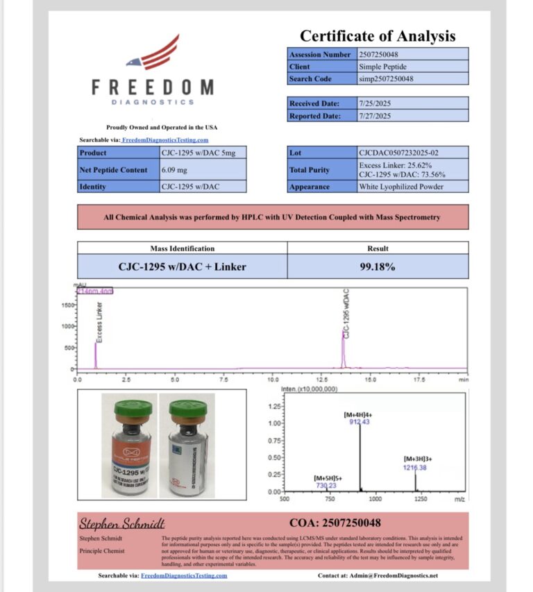 SIMPLE PEPTIDE CJC-1295 W/ DAC 5MG