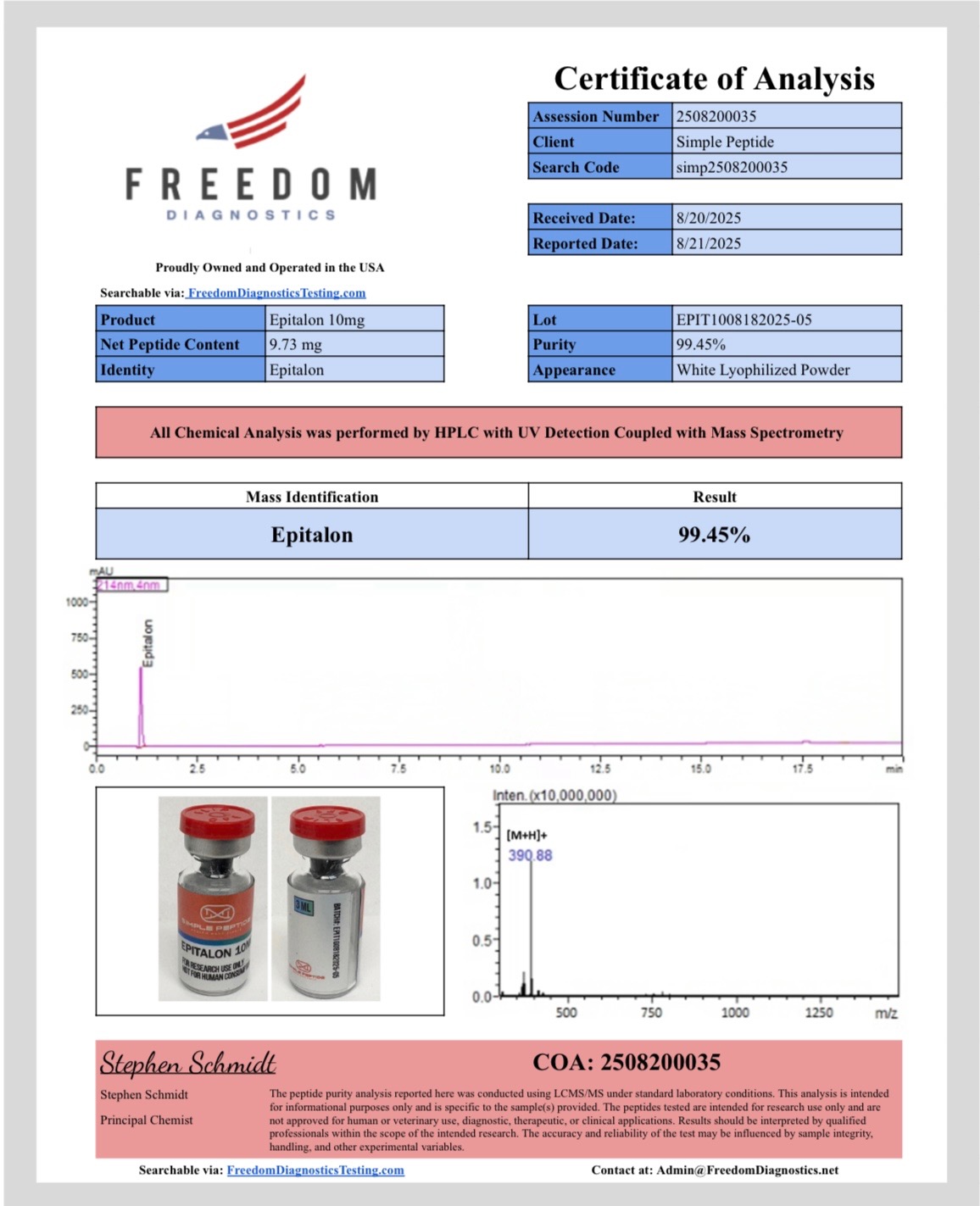 SIMPLE PEPTIDE EPITALON 10MG